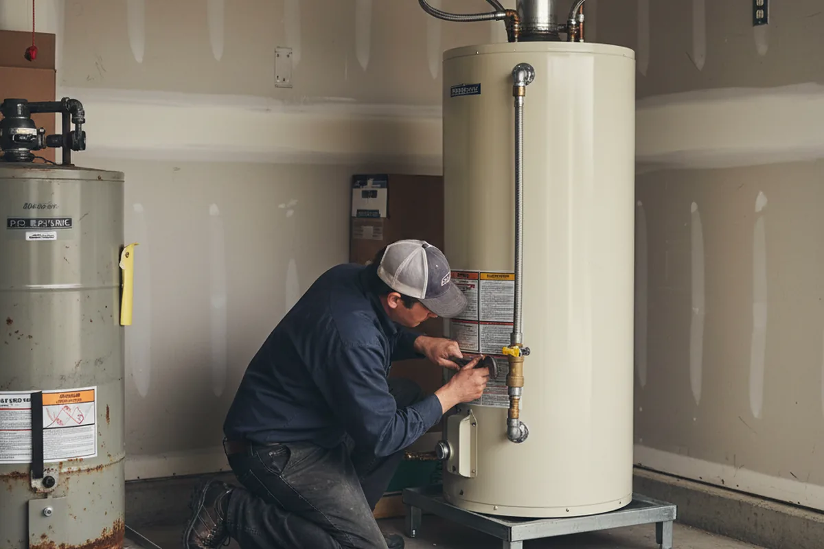 Water heater and shutoff valve replacement in West Salem